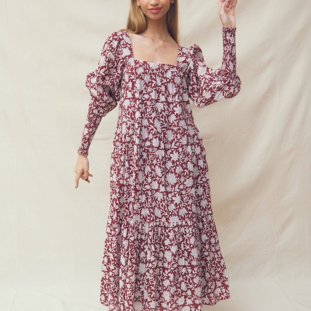 Ophelia & Indigo Burgundy Dress